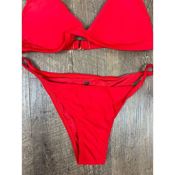 Dixxon Flannel Co Red Tanning Bikini Two Piece Women's M NWT Swimsuit - Picture 3 of 9